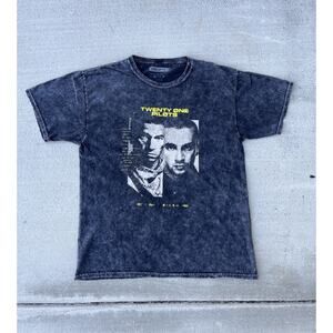 TWENTY ONE PILOTS T-Shirt Mens Large Tie Dye Bandito Tour 2019 Short Sleeve Gray